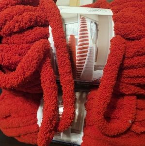 3 red Chunky Chenille Yarn